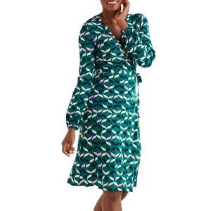 Elodie Wrap Dress - Forest, Ribbons